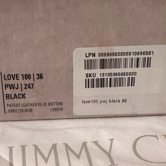 Authentic Jimmy Choo London Love 100 Black Patent Leather Pumps size 36 - Picture 9 of 9